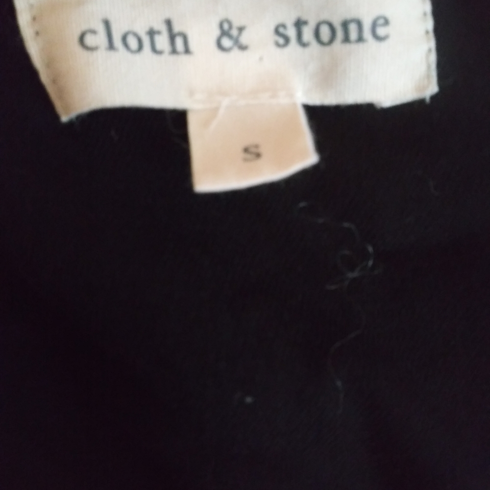 Cloth And Stone Lace Up Black Popover Top - Picture 5 of 6